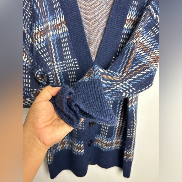 Biltmore men’s Cardigan Sweater S Old Money Classic stripe Cozy 5 Button preppy - Picture 3 of 10